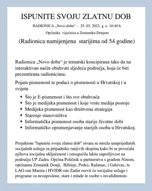 Radionica "Novo Doba"