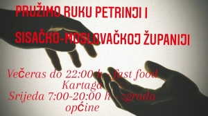 Za Petrinju i Sisačko-moslovačku županiju